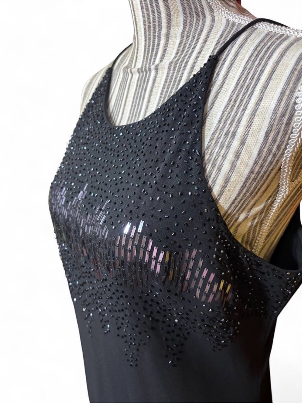 Y2k black sequin , beaded LNWOT dress by CACHET